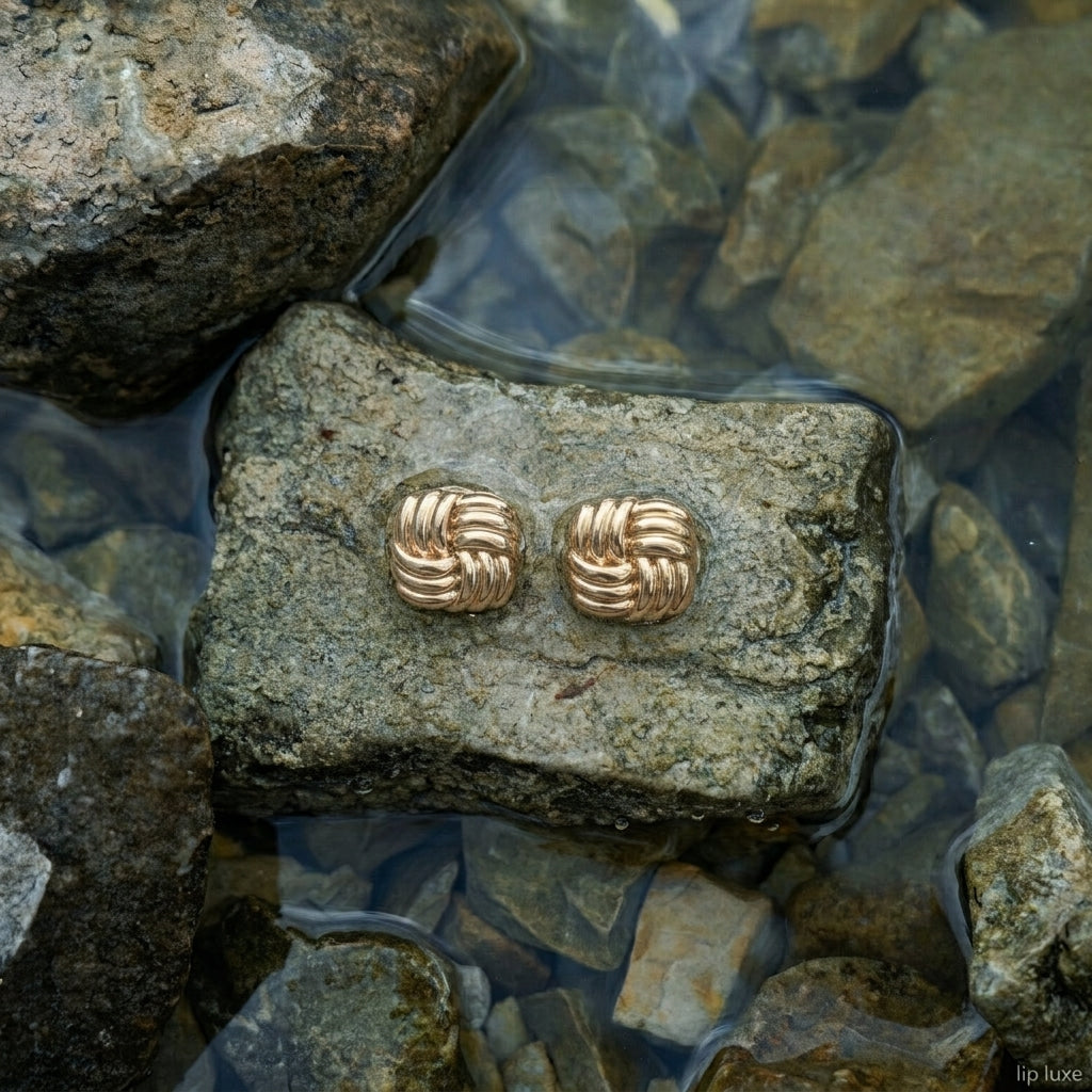 Sculpted chunky clip on earrings