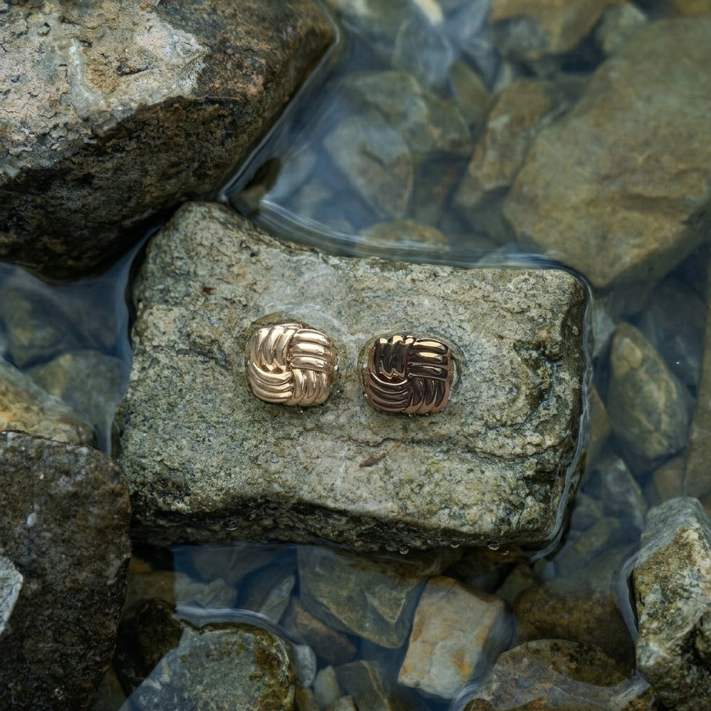 Sculpted chunky clip on earrings