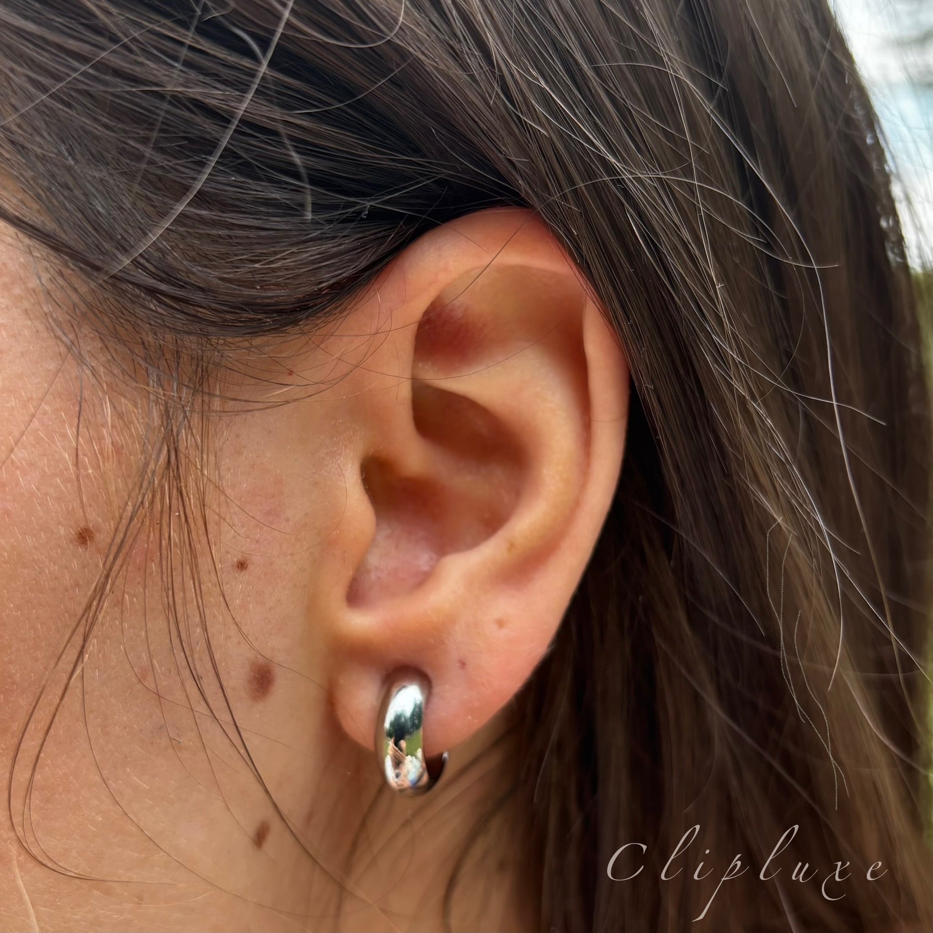 Everyday hoop clip on earrings