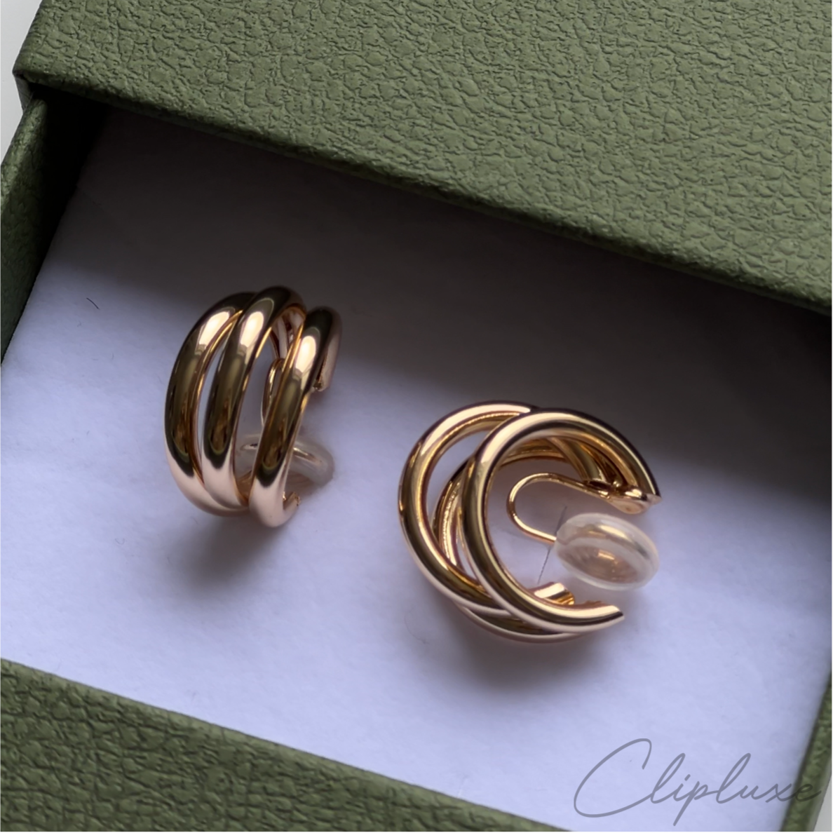 Tripple hoop Clip-on earring