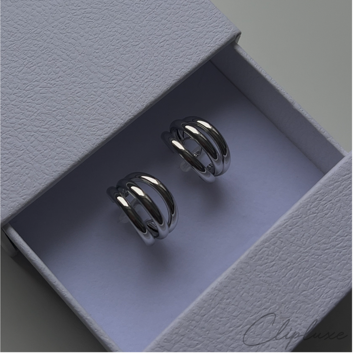 Tripple hoop Clip-on earring