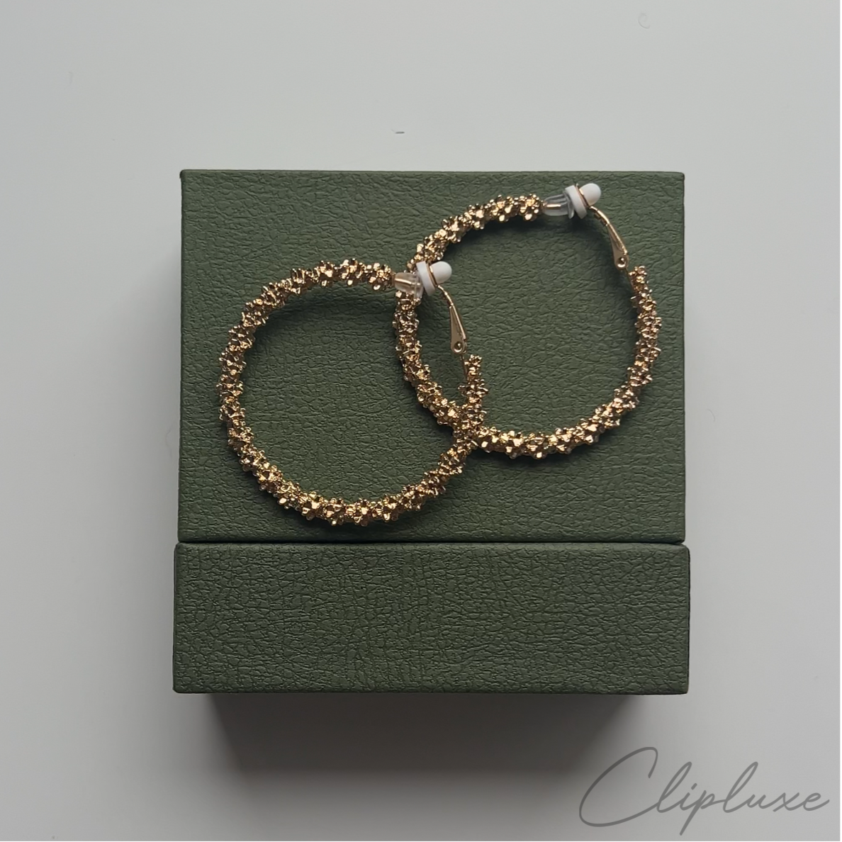 Textured simple hoop Clip-on earring