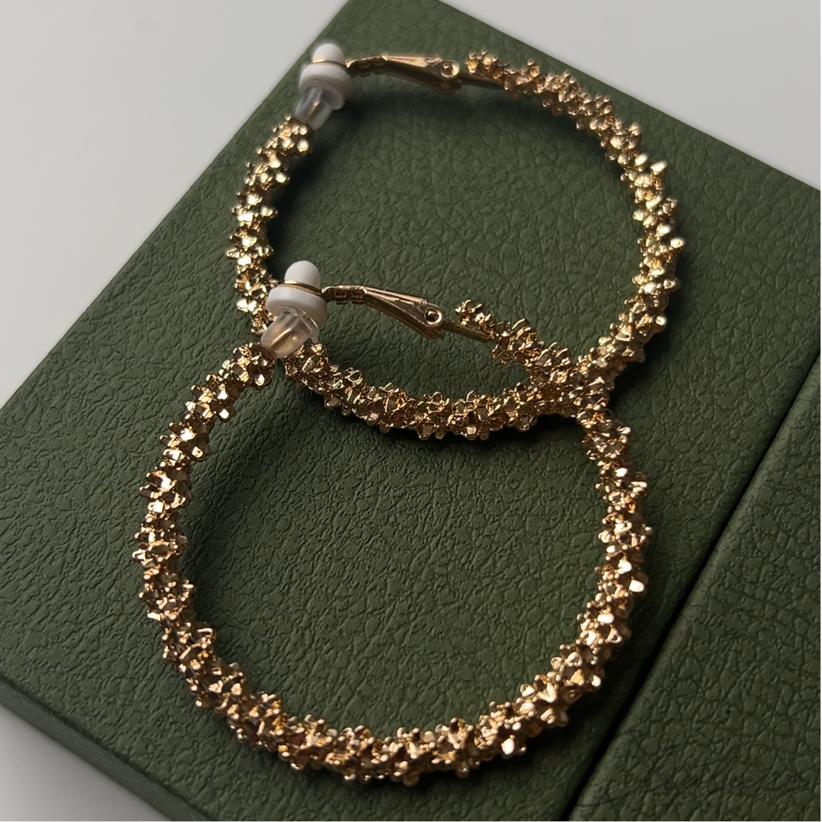 Textured simple hoop Clip-on earring