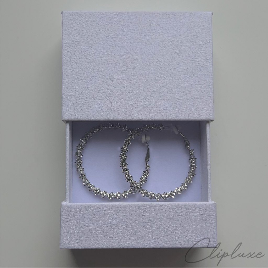 Textured simple hoop Clip-on earring