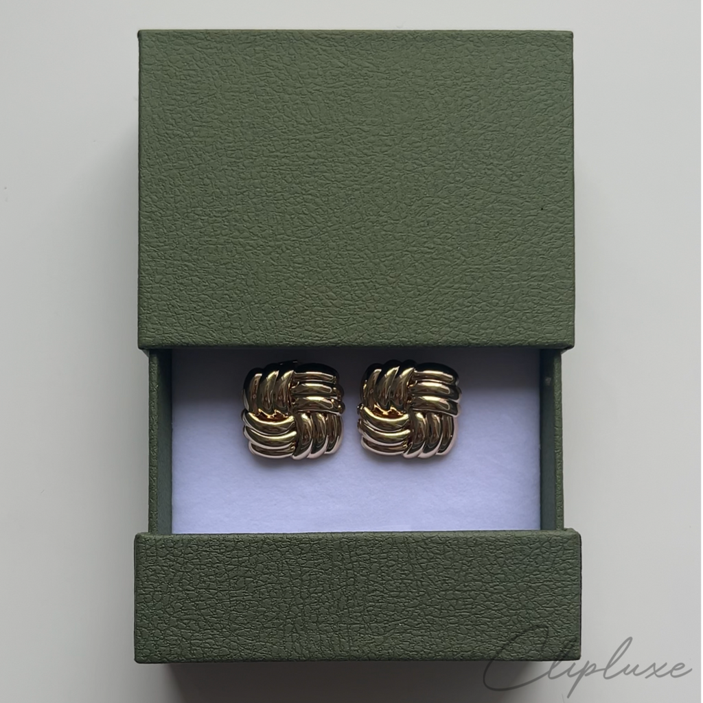 Chunky square Clip-on earring