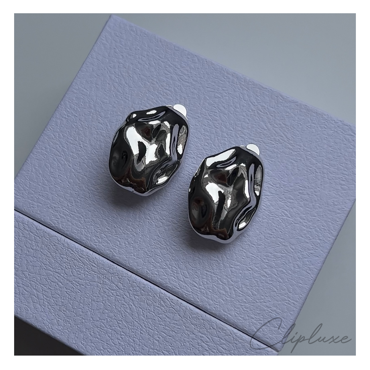 Irregular Hammered Clip-on earring