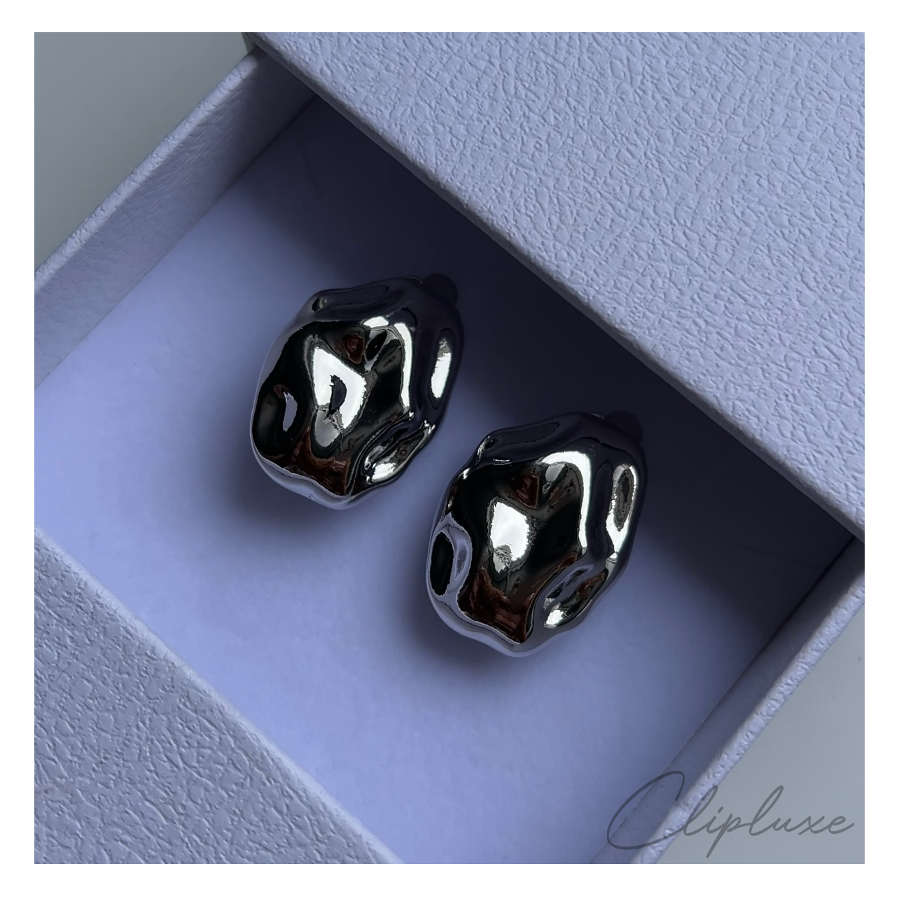 Irregular Hammered Clip-on earring