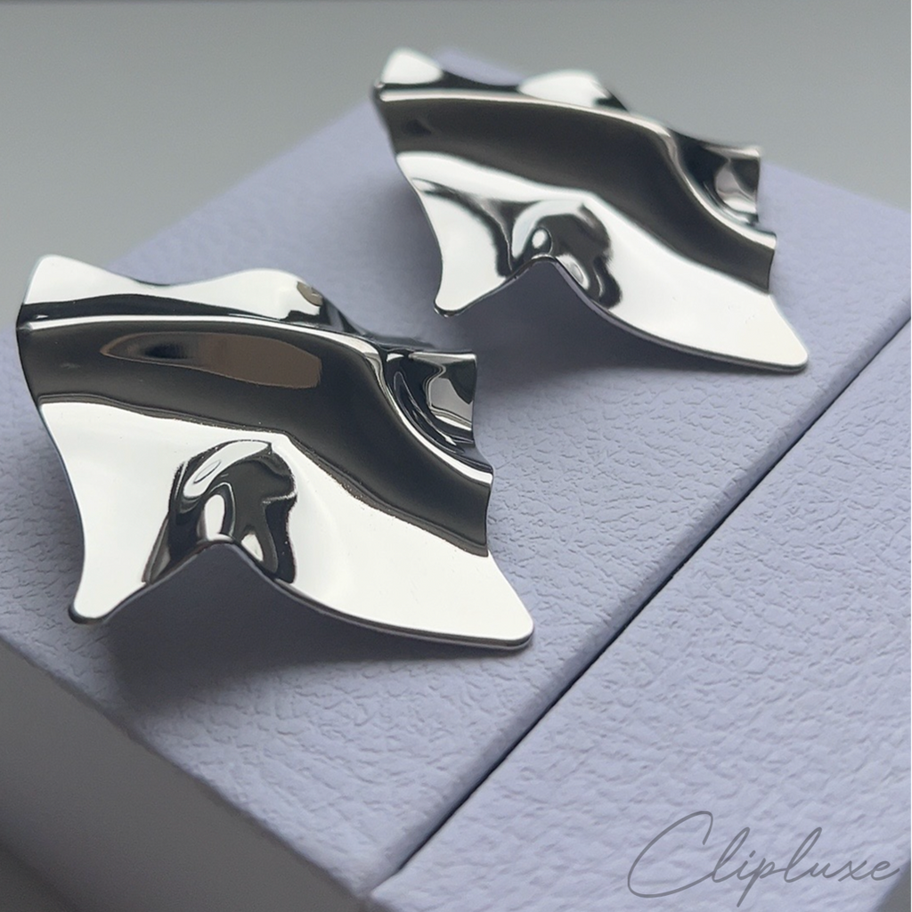 Irregular hanging Clip-on earring