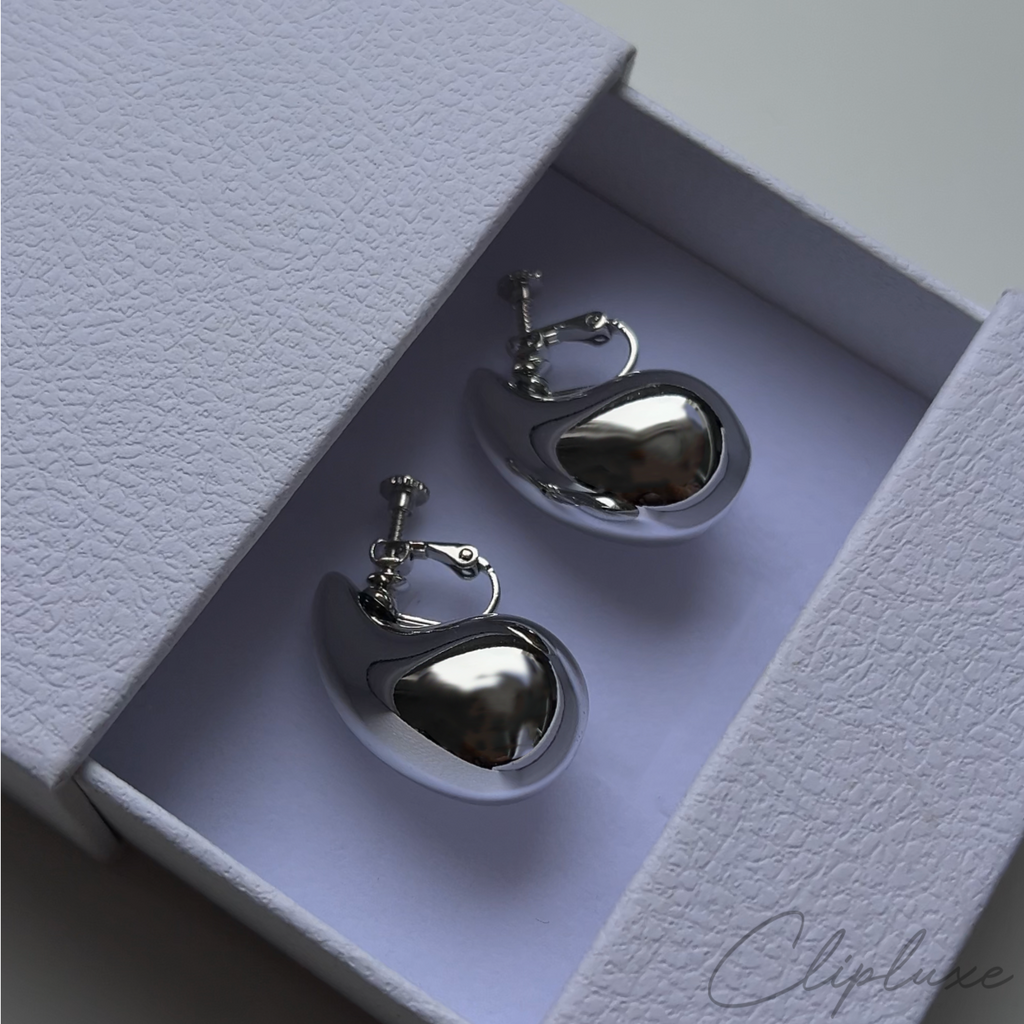 Viral statement drop clip on earrings