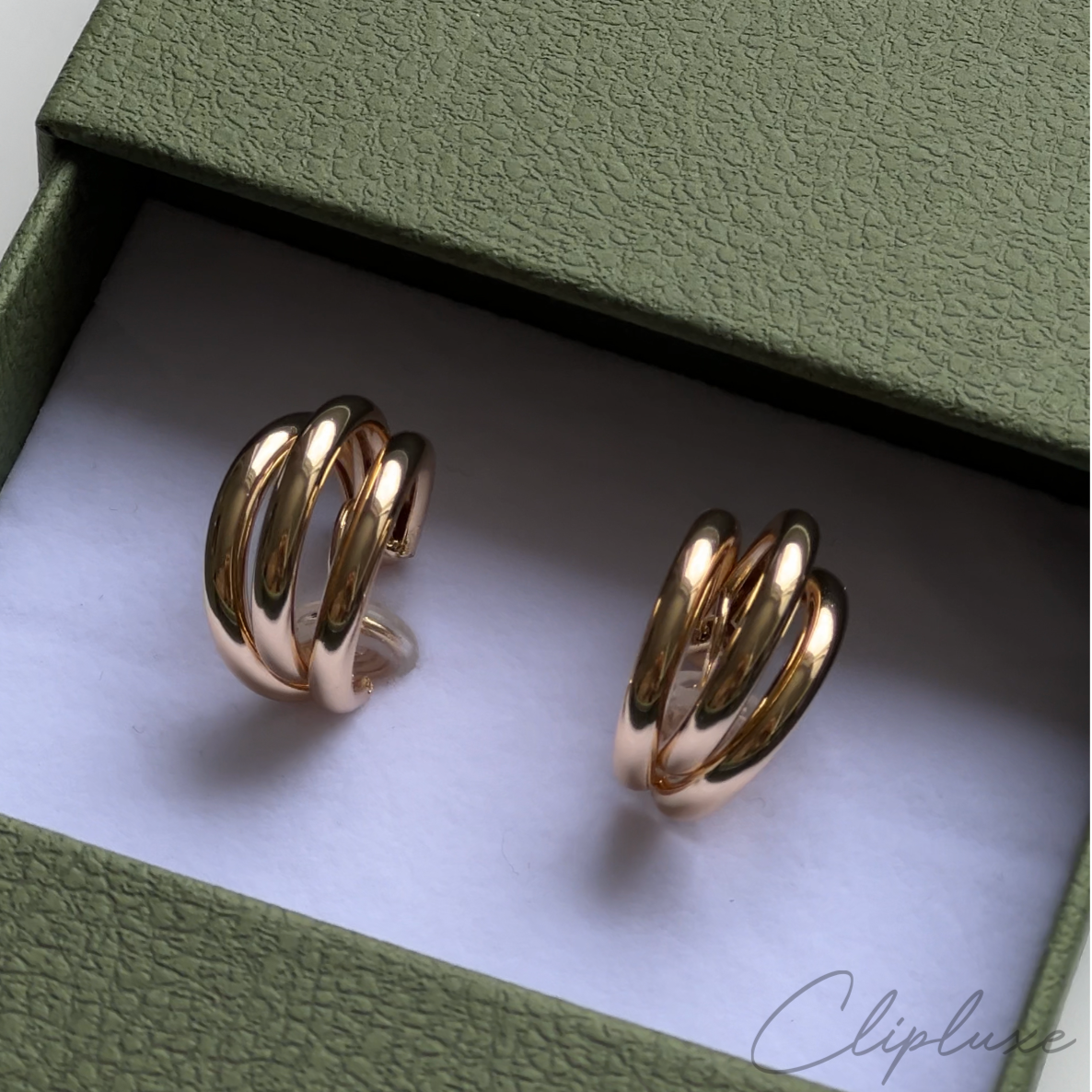 Tripple hoop Clip-on earring