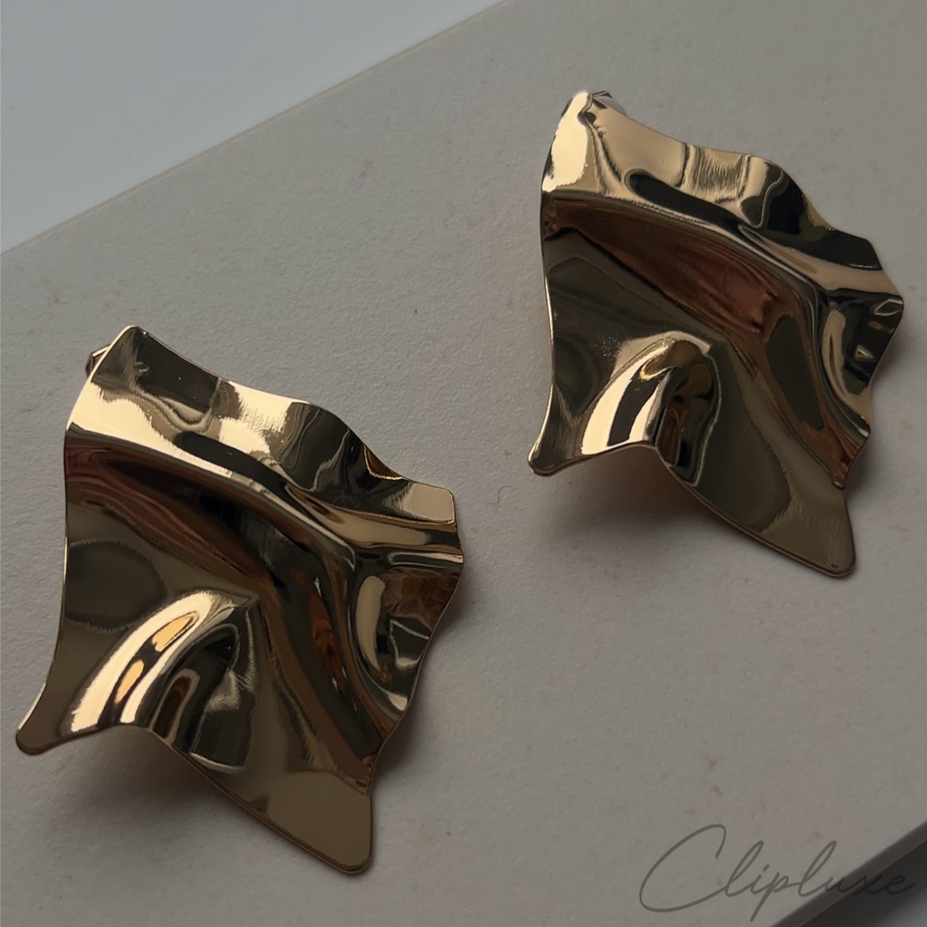 Irregular hanging Clip-on earring