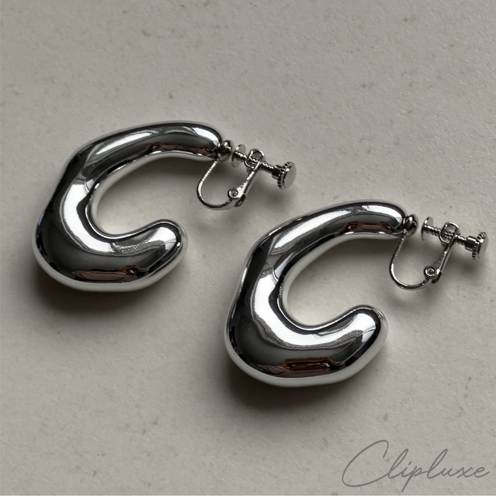 Irregular hooped Clip-on earring