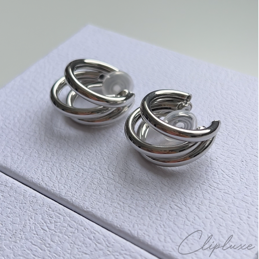 Tripple hoop Clip-on earring