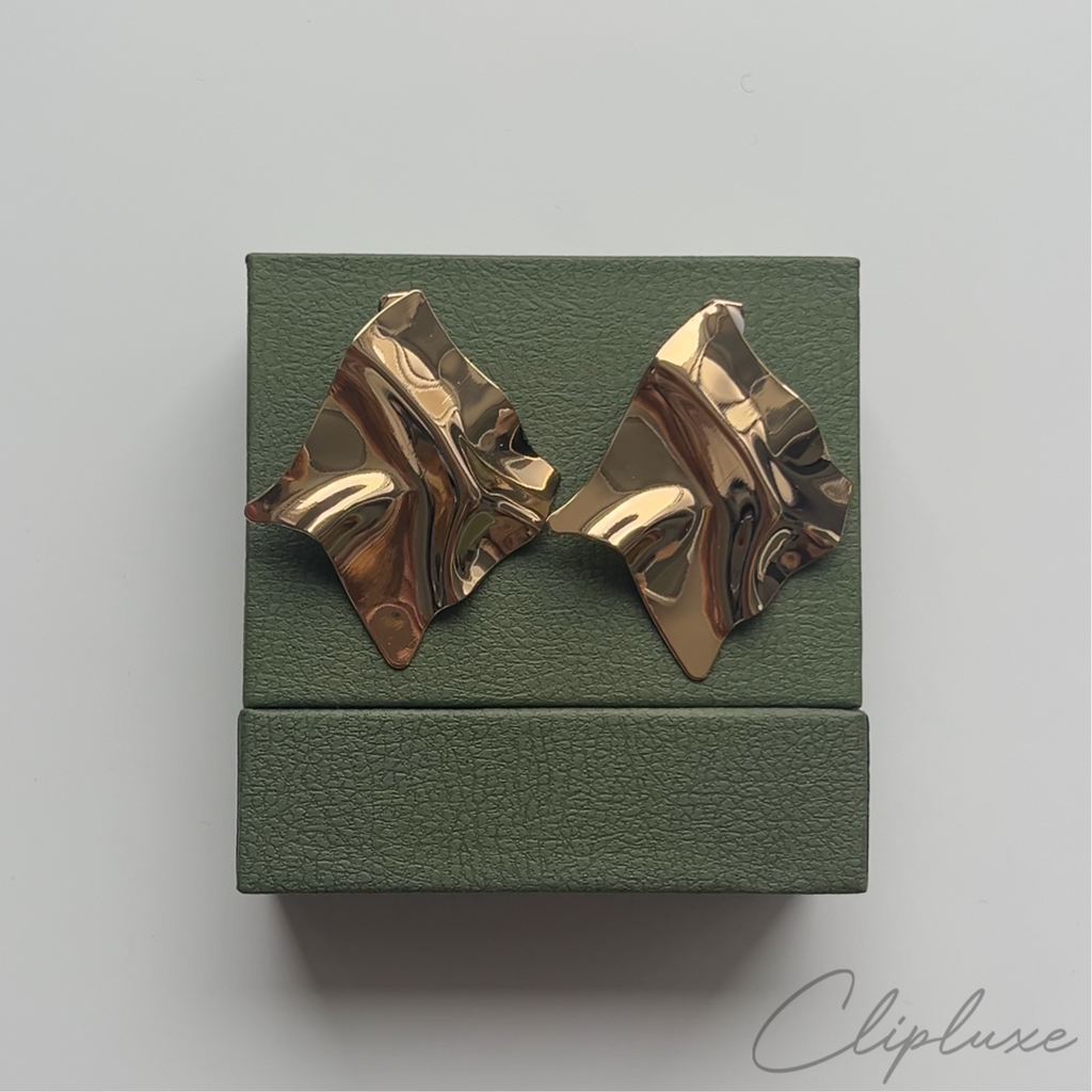 Irregular hanging Clip-on earring