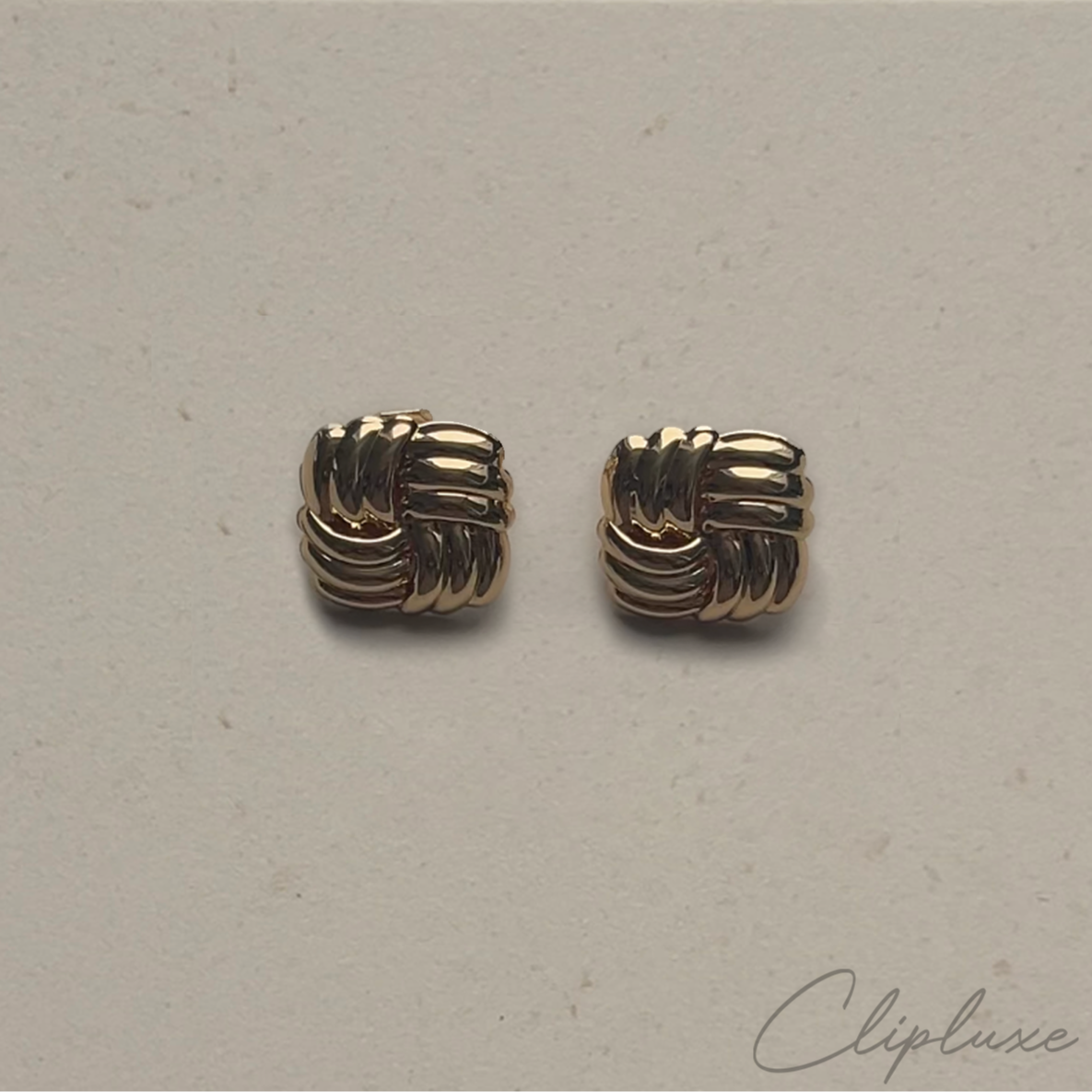 Chunky square Clip-on earring