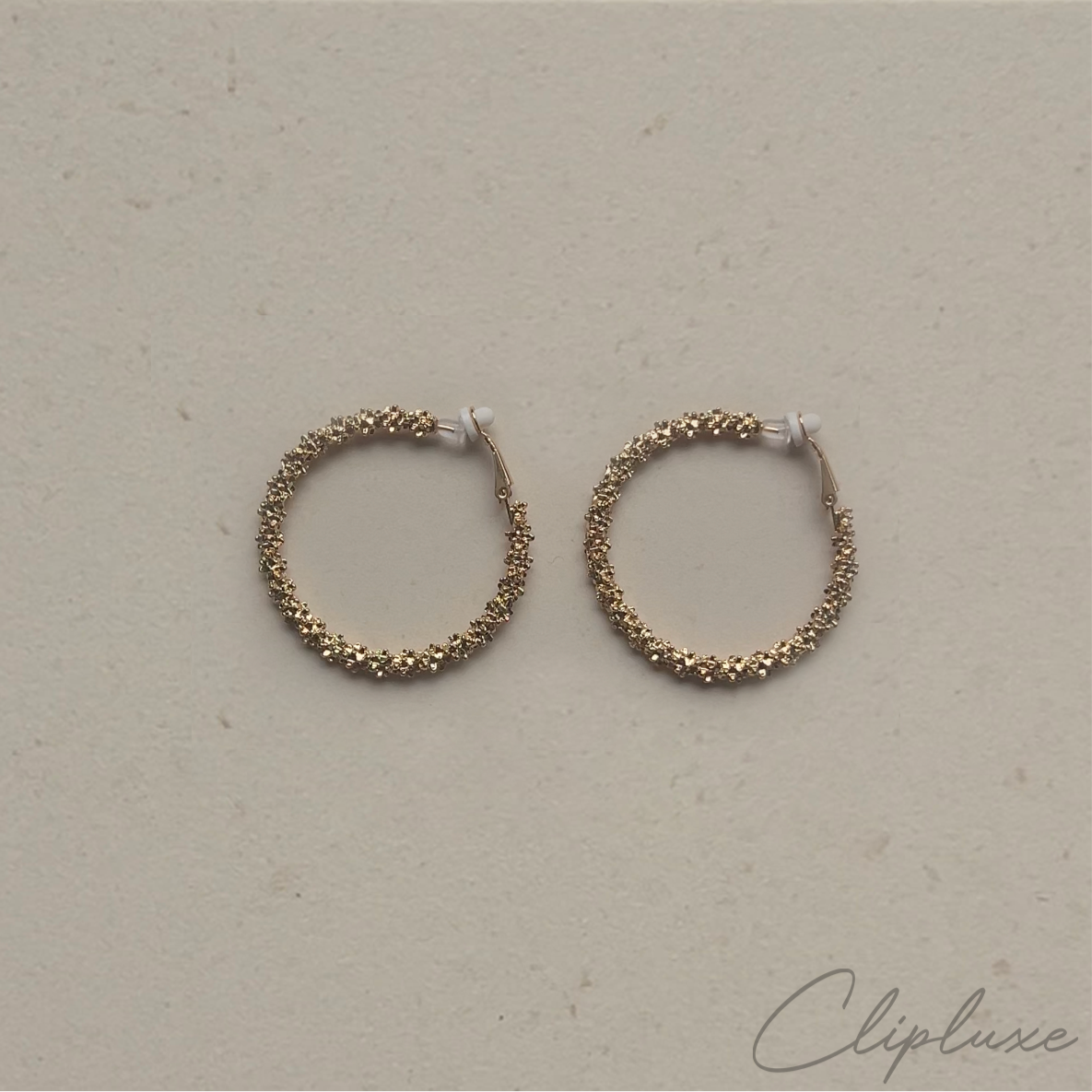 Textured simple hoop Clip-on earring