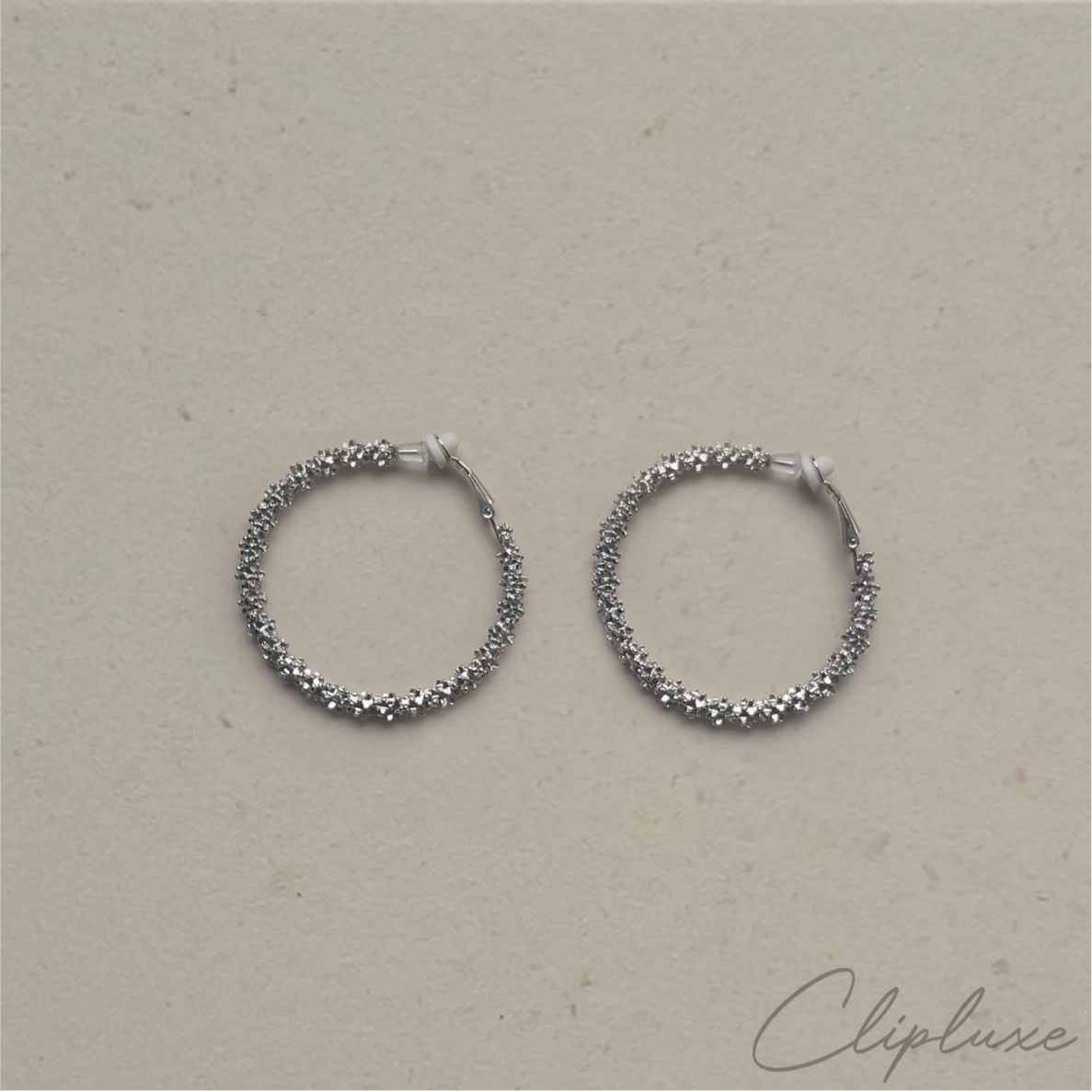 Textured simple hoop Clip-on earring