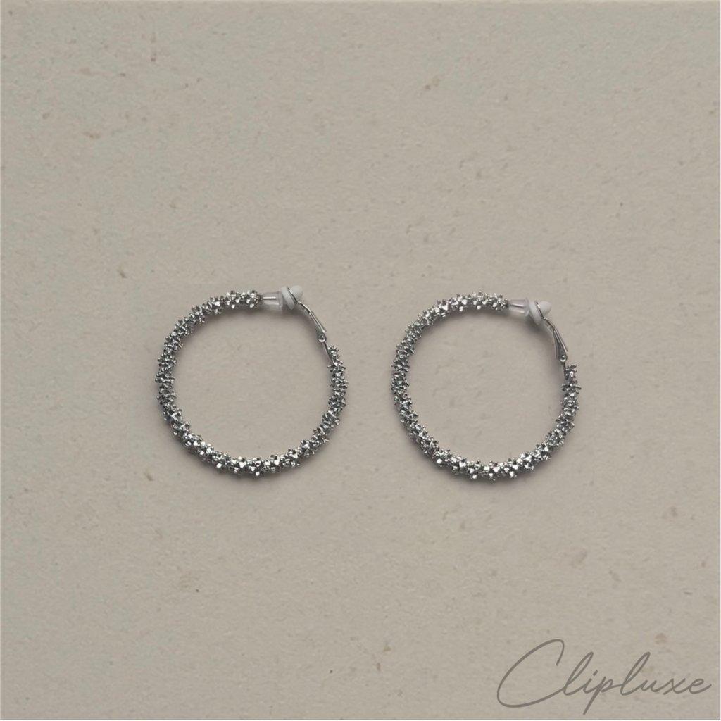 Textured simple hoop Clip-on earring