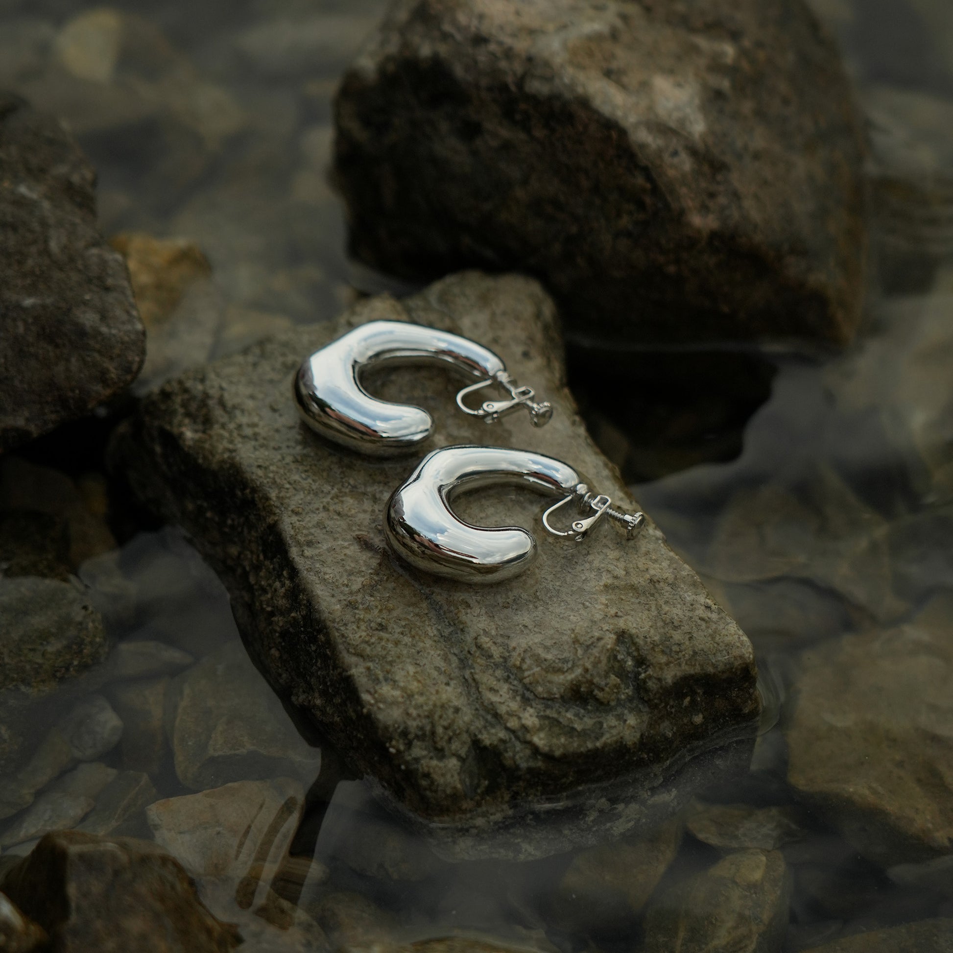 Playful bold drop clip on earrings
