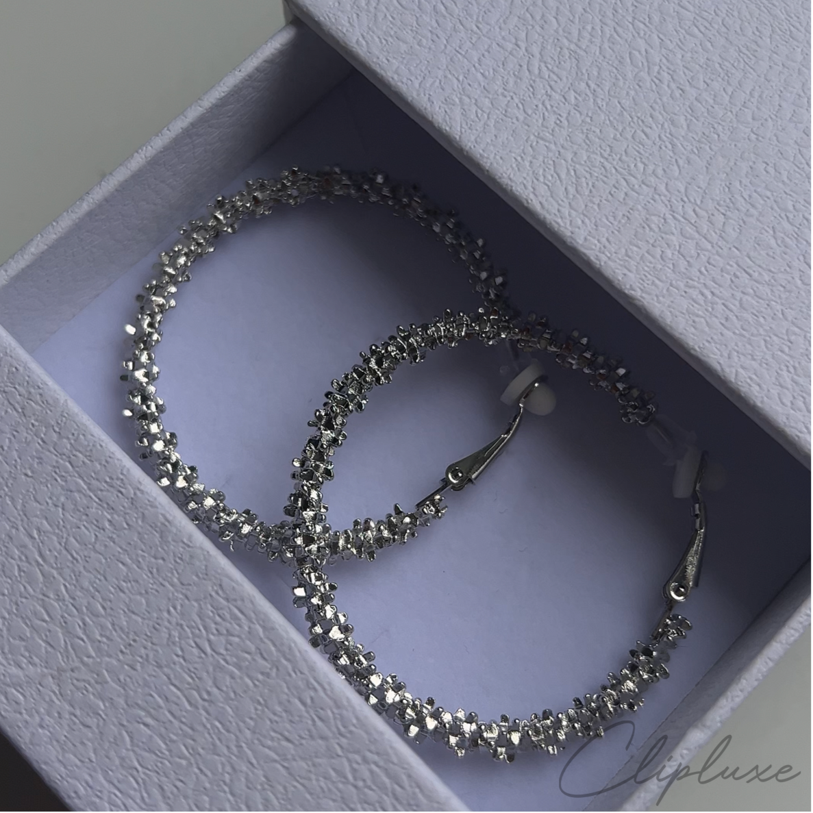 Textured simple hoop Clip-on earring